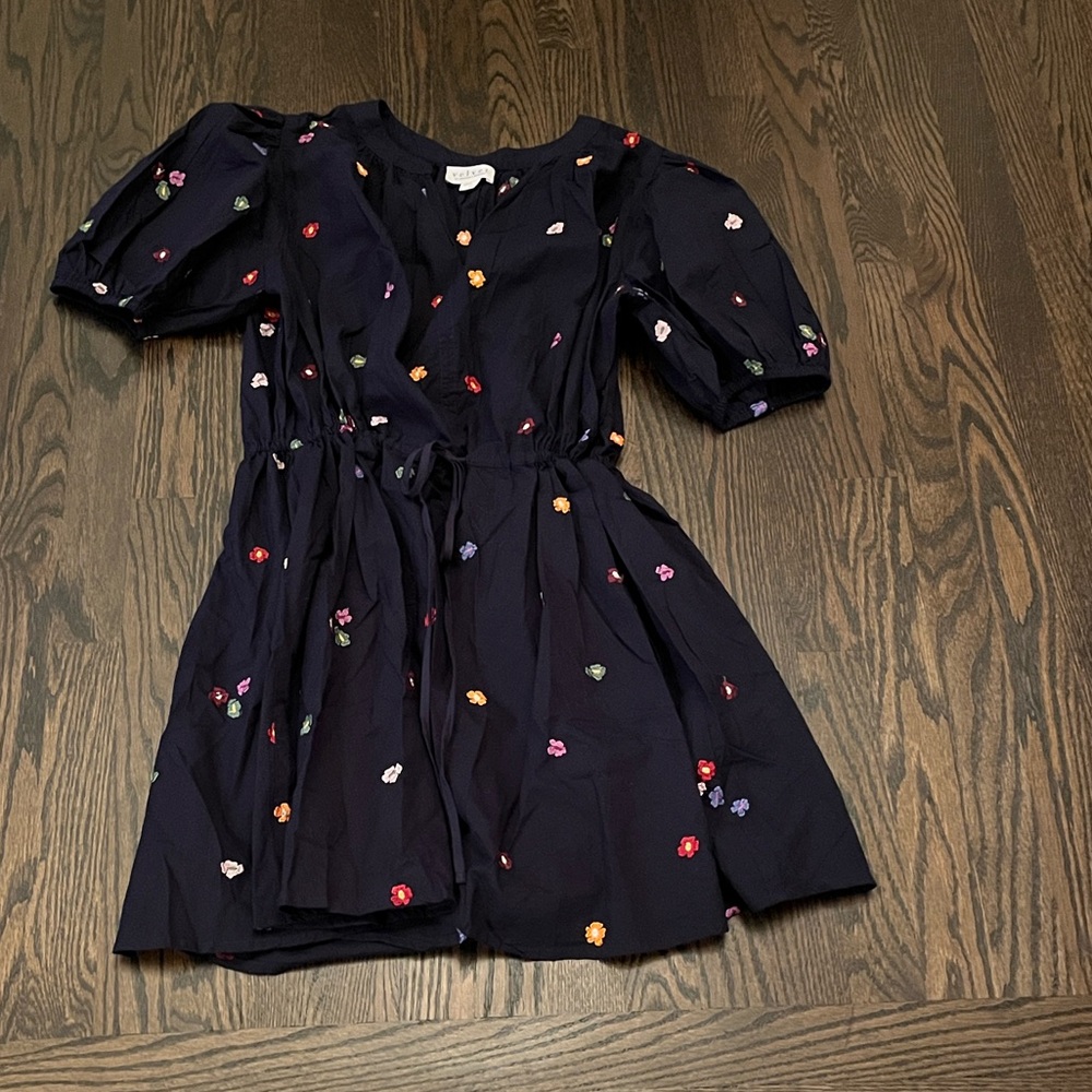 Velvet by Graham & Spencer Floral Embroidered Women’s Dress - Navy